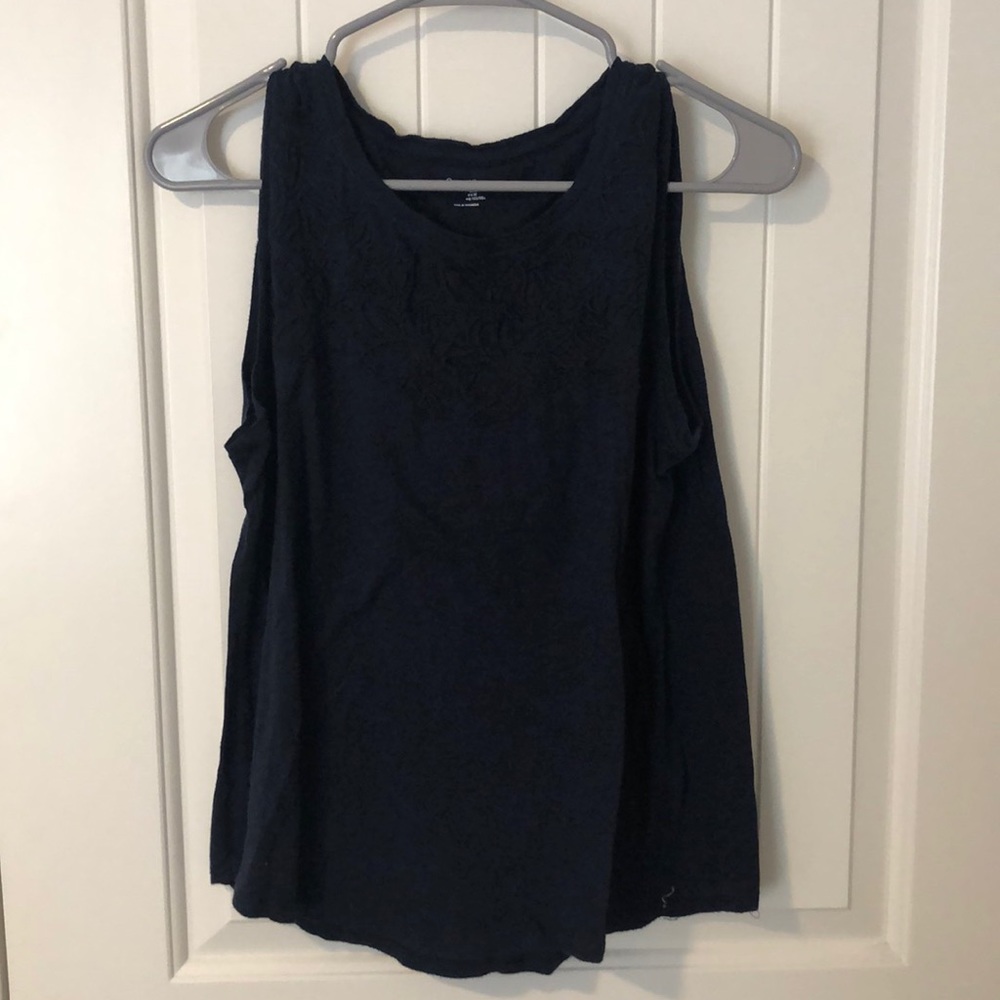 embroidered floral tank